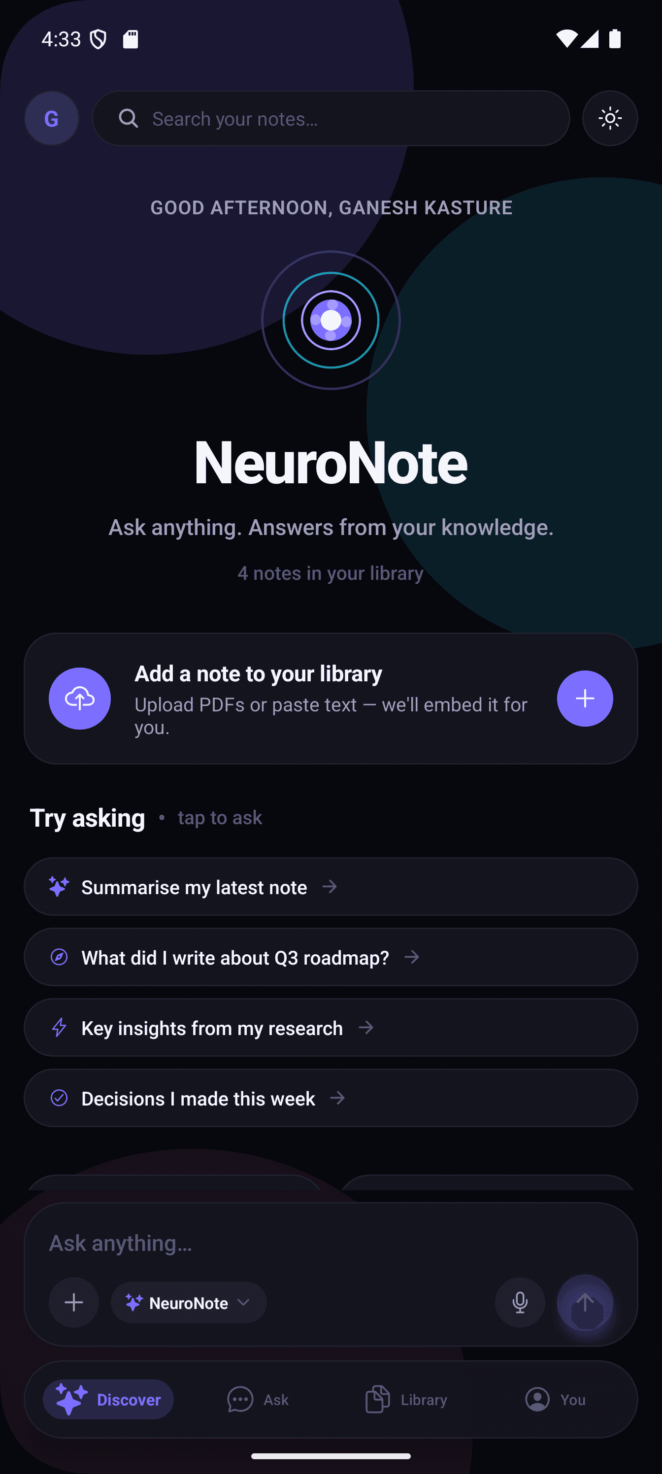 NotelineAI on Android